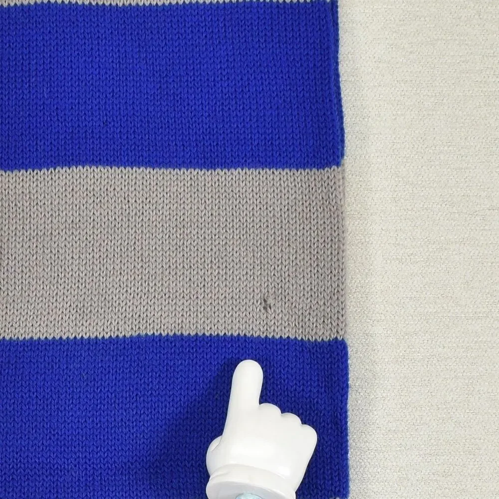 Vintage The Six Footer Yale Georgetown University Kentucky Wool Scarf Blue Gray